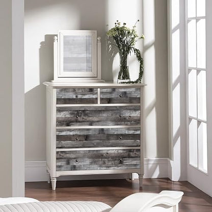 Peel and Stick Wood Wallpaper Grey/Black Vinyl 17.3"×400" Contact Paper Self Adhesive Thick Waterproof Self Adhesive for Cabinets liveroom - color: Grey/Black, size: 17.3" x 400"