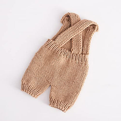 Zeroest Baby Photography Props Boy Girl Photo Shoot Outfits Newborn Crochet Infant Knitted Clothes Mohair Outfit - color: Khaki
