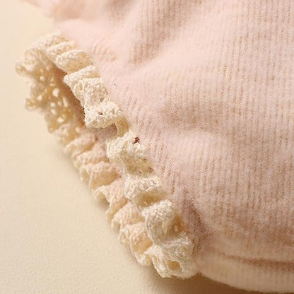 Ylsteed Newborn Photography Outfits Girl Lace Romper with Headband Photo Shoot Outfits Girls Photo Props - Ruffles Beige - color: Beige