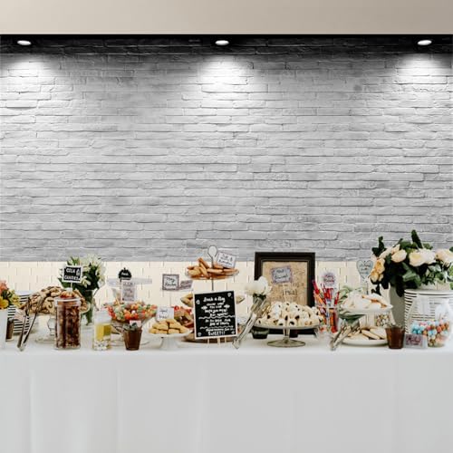 Vinyl 15x10ft Backdrop Photography Background White Brick Wall Computer-Print Seamless Photo Background Children Baby Adults Portraits Photo Studio Props - size: 15x10ft