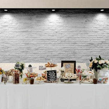 Vinyl 15x10ft Backdrop Photography Background White Brick Wall Computer-Print Seamless Photo Background Children Baby Adults Portraits Photo Studio Props - size: 15x10ft
