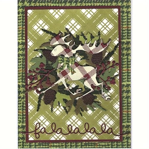 Lapoo Festivals Metal Cutting Die for Scrapbooking - Durable, Cut Stencils for DIY Scrapbook Photo Album Decorative Paper Card, Card Making Supplies, Embossing (Deer and The Tree 4.6 x 4.3 in) - style: Deer and the Tree 4.6 x 4.3 in