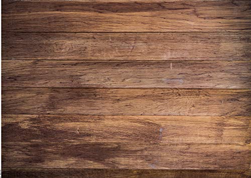 Rustic Horizontal Wood Backdrop 7x5ft – Vinyl Brown Plank Photography Background for Farm Birthday Party, Baby Shower, Barn Wedding, Food or Product Photography 082
