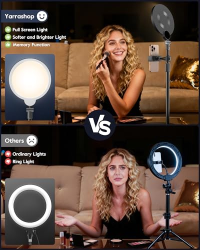 Dimmable Ring Light with Stand for Desk, Adjustable Desk Light for Video Recording, 30 Light Modes Video Conference Lighting, Zoom Lighting for Computer, Webcam, Podcast, Calls, Home Office, CRI 97.8 - size: 1 Pack