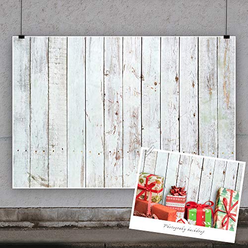White Wood Photo Photography Backdrop,Yeele 5x3ft Vinyl Grey Wooden Floor Rustic Faux Wall Texture Background,Baby Shower Birthday Party Cake Table Decoration Banner Newborn Kids Portrait Photoshoot - size: 5x3ft