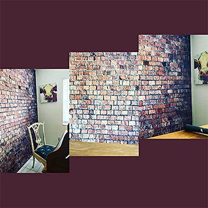Red Brick Wall Backdrops for Photography Brick Photo Backdrop 10x6.5ft Vinyl Newborn Baby Adults Portrait Wallpaper Video Conference BackgroundBirthday Party Baby Shower Studio Props - size: 10x6.5ft