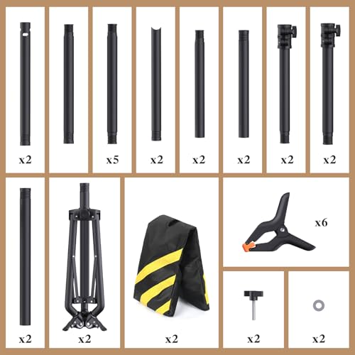 Backdrop Stand with Wheels 10x7.5Ft (WxH), Photo Backdrop Stand Easy to Move,Heavy Duty Back Drop Adjustable Stand for Parties,Banner Stand Photography and Video Studios