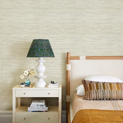JiffDiff Grasscloth Wallpaper Peel and Stick Cream Grassweave Stick on Wallpaper Textured Self Adhesive Contact Paper 1181" x 17.3" - color: Beige, size: 17.3" x 1181"