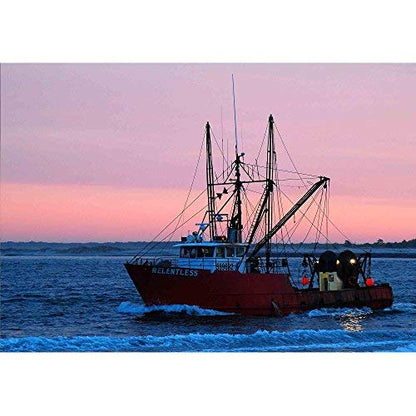wall26 - Fishing Vessel - Removable Wall Mural | Self-Adhesive Large Wallpaper - 66x96 inches - color: Artwork - 14, size: 66"x96"