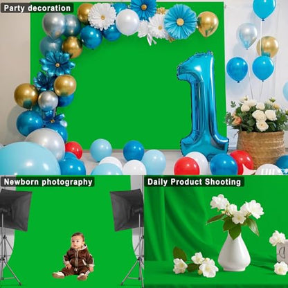 Green Screen Key Backdrop, Polyester, 5X7 FT, Photography Background, Machine Washable, Green, LY166 - color: Green, size: 5X7 FT