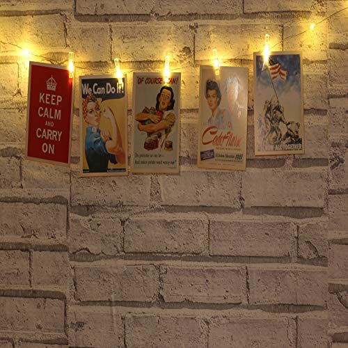 128 Pieces Photo Clips Mini Transparent Plastic Clear Clips for String Fairy Lights (Clear) - color: Clear, size: 128pieces