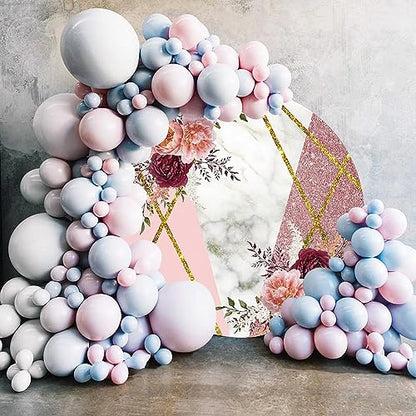 Renaiss 4x4ft Floral Marble Round Backdrop Cover for Photoshoot Portrait Rose Pink Glittering Camellia Circle Photography Background Wedding Bridal Shower Mother's Day Party Decor Photo Booth Prop - size: 4x4ft