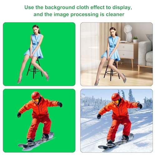 PULUZ Green Screen Backdrop with 4 Fixing Clip, 3.3 x 6.6 Ft Photography Chroma Key Greenscreen Background for Streaming Zoom, Live Streaming, Photo Video Studio - size: 3.3 x 6.6 Ft