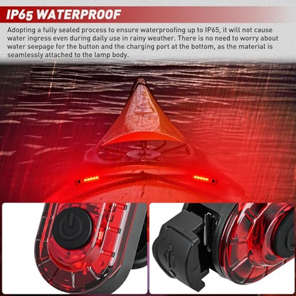 Nilight Marine Boat Navigation Light 2PCS Red Port Bow Lights Four Modes Waterproof Rechargeable Warning Safety Clearance Lamp for Skeeter Yacht Pontoon Trailer Truck Bike Backpack Helmet - color: 5LED Navigation Light-Red