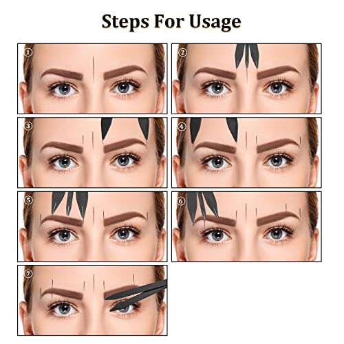 Charme Princesse Eyebrow Ruler Stainless Steel Tattoo Eyebrow Stencil Ruler Three-Point Positioning Permanent Eyebrow Makeup Measuring Symmetrical tool(Gold) LB000249-6 - color: Gold