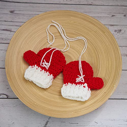 Newborn Photography Props Boys Girls Outfits Baby Photo Props Crochet Knitted Boxing Champion Gloves & Pants - color: Red