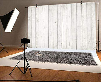 Yeele 9x6ft Vintage Wood Backdrop Retro Rustic White and Gray Wooden Floor Background for Photography Kids Adult Photo Booth Video Shoot Vinyl Studio Props