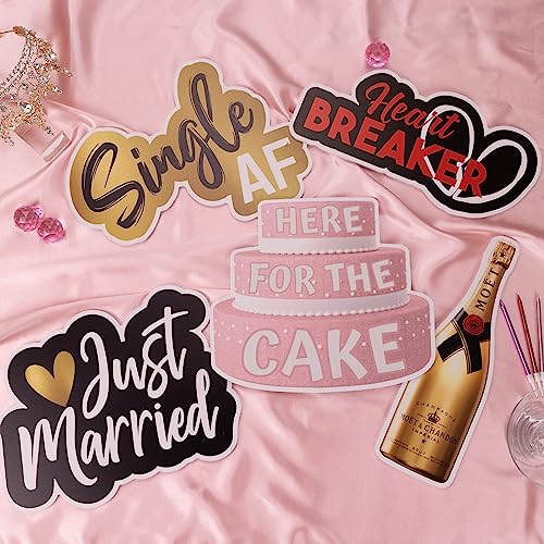 (Wedding Pack) Elevate Your PhotoBooth Experience with Durable & Waterproof Props - Perfect for Weddings, Birthdays, & Photo Booth Businesses - PVC Foamboard Adult Party Photo Props - color: Wedding Pack