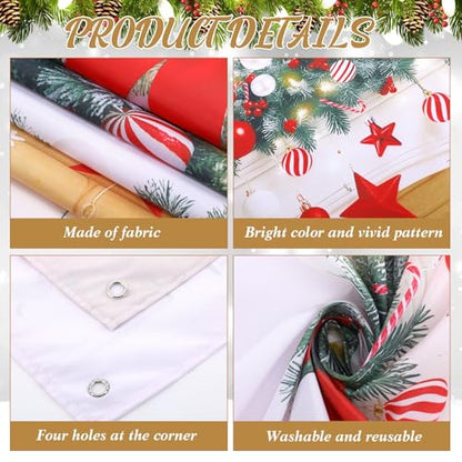 Buryeah Christmas Door Cover Decoration Christmas Fireplace Door Cover Xmas Nutcracker Banner Backdrop Photo Booth Prop Background for Winter Xmas Holiday New Year Party 6.5 x 3 Feet(Classic) - style: Classic