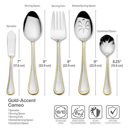 Mikasa Cameo Gold 65 Piece Flatware Set, Service for 12 - size: 65 Piece Set, style: Formal