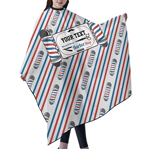Custom Waterproof Barber Cape Hairdresser Cape, Add Your Photo Text Personalized Vintage Barber Shop Salon Cape for Men, Customized Hair Cutting Cape for Home Salon Barbershop - color: Barber Shop