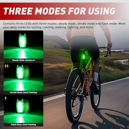 Nilight LED Safety Light 4PCS Red Green White Marine Navigation Bike Tail Lights Three Modes Waterproof Reflective Gear Clip On Flash Strobe Indicator Lamp for Night Boating Fishing Cycling Jogging - color: 3LED Navigation Light-4Pcs