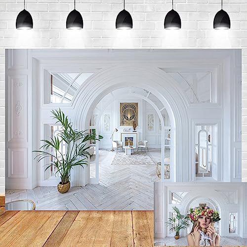 7x5ft Modern Room Interior Backdrop Boudoir Living Room Backdrops Zoom Meeting Modern House Interior Office Photography Background Birthday Wedding Bridal Shower Inside House Wallpaper Props - size: 7x5ft
