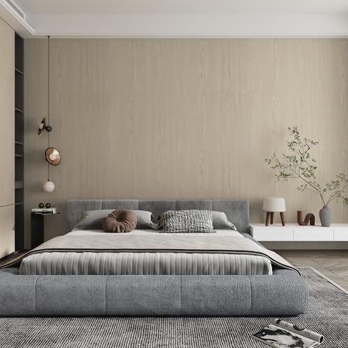 31.5"x157" Faux Beech Wood Peel and Stick Wallpaper Self Adhesive No Bubble Removable Beige Wood Grain Contact Paper Wall Stickers Extra Wide Cabinet Film Vinyl Wrap for Countertop Furniture - color: Beige, size: 31.5" x 157"