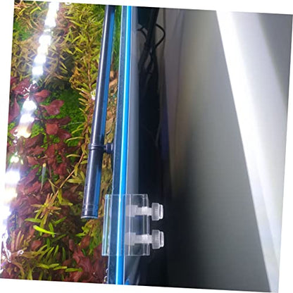 HANABASS 2Pcs Transparent Acrylic Fish Tank Backdrop Clips Durable Aquarium Background Fixing Clamps Easy to Install Suitable for Front Back Use for Fish Tank Decor