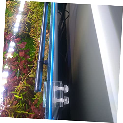 HANABASS 2Pcs Transparent Acrylic Fish Tank Backdrop Clips Durable Aquarium Background Fixing Clamps Easy to Install Suitable for Front Back Use for Fish Tank Decor