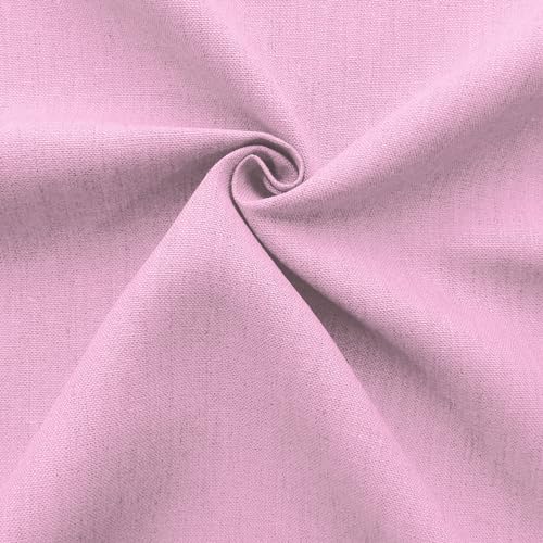 Barcelonetta | Linen Fabric | Natural Linen Cloth | Embroidery, Sewing | Soft, Breathable | 55" Wide | 70% Linen, 30% Rayon | Hemp, Jute, Needlework, Lining (Baby Pink, 1 Yard) - color: Baby Pink, size: 1 Yard