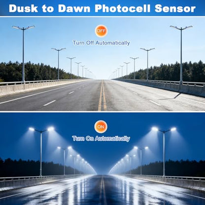 480W LED Parking Lot Light Slip Fitter Mount 72000LM Dusk to Dawn 5000K Led Flood Light Outdoor Commercial Security Area IP65 Waterproof 85-277V for Street Stadium Driveway - size: 480W Pole Mount