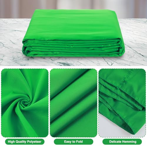 Green Screen Backdrop 10x20 Ft Photography Greenscreen Non-Reflective Fabric Sheet Wrinkle Resistance Photo Background Backdrops for Photoshoot Studio Shooting Props