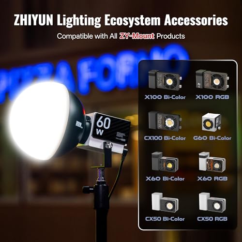 ZHIYUN Mini Dome Diffusion Softbox ZY Mount [Official] Quick Folding Quick Set Up with Diffusers/Honeycomb Grid Compatible with X100 X60 Series CX100 G60 CX50 Soft Light Video Recording Portraits - style: Mini Lantern Softbox