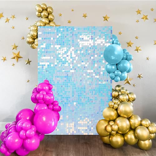3FTx4FT Rainbow Shimmer Wall Backdrop Sparkle Sequin Panel Photo Backdrop for Birthday Wedding Engagement Anniversary Baby Shower Decoration - color: Rainbow, size: 3ftx4ft