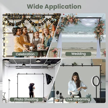 8.5x10 ft Backdrop Stand, Maxztill Adjustable Back Drop Banner Stand, Photography Photo Studio Background Stand Support Kit for Parties Wedding Decoration with Carrying Bag - size: 8.5x10 FT-Ⅱ