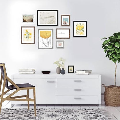 Hongkee 10x13 Picture Frame with Glass, Display Diploma 8.5x11 with Mat or 10 x 13 without Mat - Wall and Tabletop, 10 by 13 Photo Wooden Frames (Distressed White, 1 Pack) - color: Distressed White, size: 10X13 in