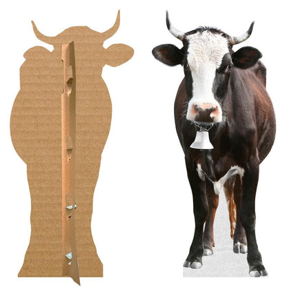 Cow - Life Size Cardboard Cutout Standup People with Support Standee | Animals - - color: Cow
