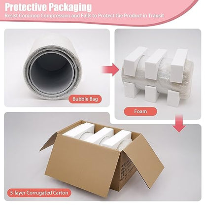 3PCS Iron Round Cylinder Display Plinth Pillars,White Cylinder Pedestal Stands,Pedestal Stand Cover Pillar, High Temperature Paint Treatment,Thickened Panels,for Wedding Party Romantic Decor