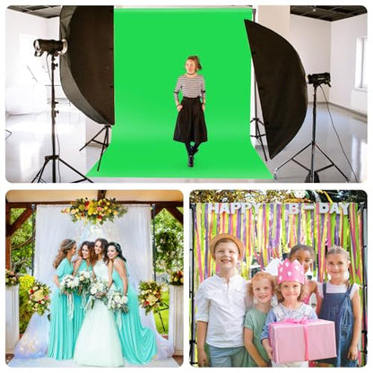 Green Screen Backdrop Kit 10x6.6ft with Tripod Stand, Chroma Key Background System for Video Shooting, Live Streaming, Photo Studio, Content Creation and Virtual Backgrounds - size: 10*6.6FT