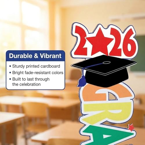 Star Graduate Prop Kit, Perfect Photo Op Kindergarten, Preschool, and Pre-K Graduation, 5 feet 5 inches High, Easy Assembly, Durable Design, Celebrate Your Little Graduates in Style - color: Star Graduate