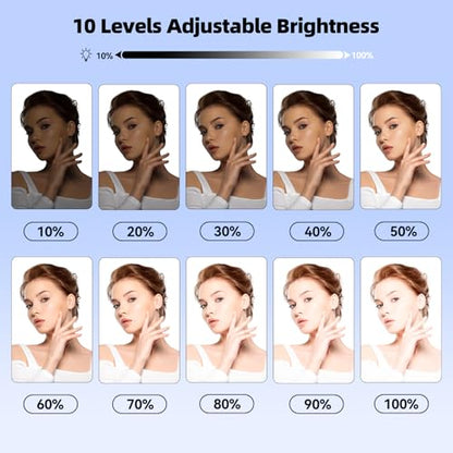 Takerers Video Conference Lighting, Webcam Light with Remote & Touch Control, 3 Color Temperature, 10 Level Brightness, Zoom Light for Computer, Video Calls, Live Streaming, Podcast, Studio (1-Pack) - size: 1-Pack