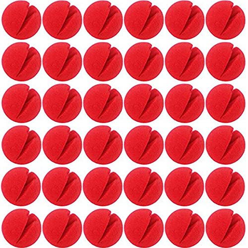 TIHOOD 35PCS 2"x2" Red Circus Clown Nose Bulk for Party Halloween Costume Supplies Christamas - style: 35PCS