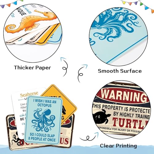 WERNNSAI Ocean Animal Party Decorations - 6 PCS Ocean Party Zone Signs Posters for Kids Under the Sea Theme Birthday Party Supplies Kids Sea Animal Wall Art Decor for Home Garden Decorations - style: Ocean