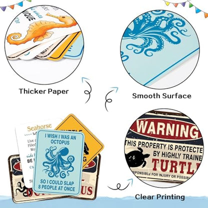 WERNNSAI Ocean Animal Party Decorations - 6 PCS Ocean Party Zone Signs Posters for Kids Under the Sea Theme Birthday Party Supplies Kids Sea Animal Wall Art Decor for Home Garden Decorations - style: Ocean