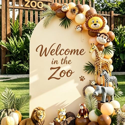 Metal Arch Backdrop Stand and Cover Set (Beige, 7.2 ft), Wedding Arch Stand with Beige Cover for Baby Shower, Party, Birthday, Wedding, Bridal Shower - color: Beige, size: 7.2FT