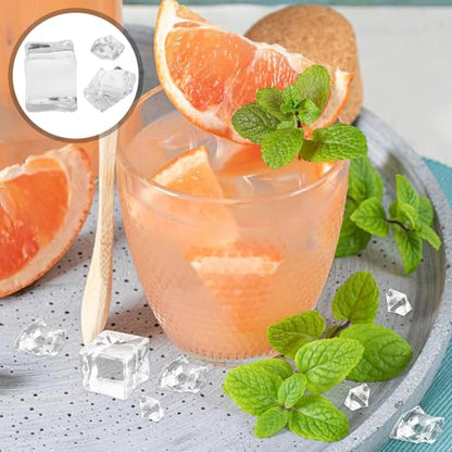 310pcs Realistic Resin Ice Cubes and Crushed Ice Vase Fillers Acrylic Decorative Fake Chips for Wedding Centerpiece Christmas Table Scatter Photography Props