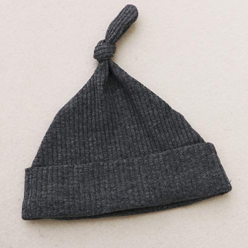 Newborn Cotton Nightgowns Neutral Baby Knotted Sleeper Baby Coming Home Outfit - color: Charcoal Gray