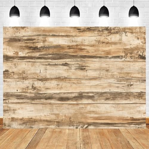 5x3ft Rustic Wooden Backdrop Vintage Distressed Wood Plank Photography Background Natural Wood Grain Banner Decoration Wedding Portrait Photo Booth Prop - color: color 18, size: 5x3ft