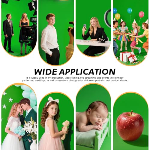 Professional Geeen Photography Backdrop10X8- Heavy-Duty Machine Washable Seamless Background for Studio & Video - color: Green, size: 10X8